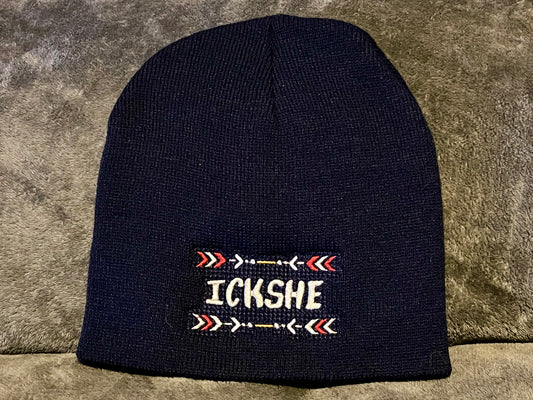 “ICKSHE” Beanie Skullcap Navy