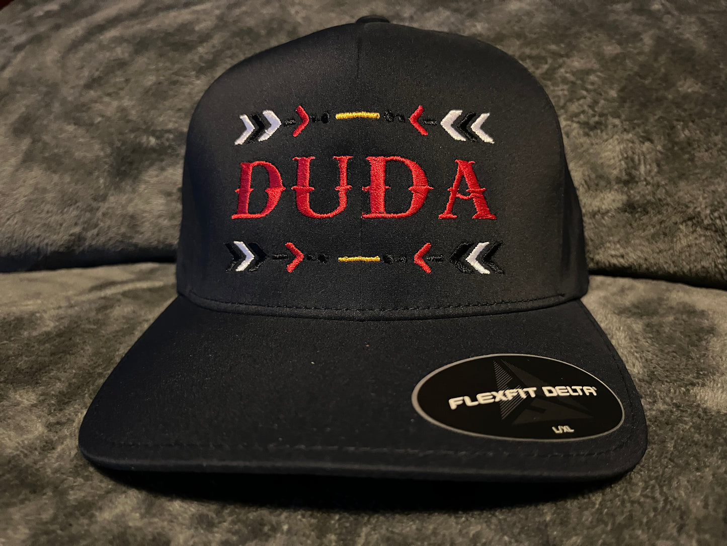 “DUDA” Logo FlexFit Delta Hat Navy