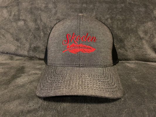 “Skoden” Adult Hat Velcro Strap Grey