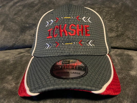 “ICKSHE” Hat Flexfit Grey/Red