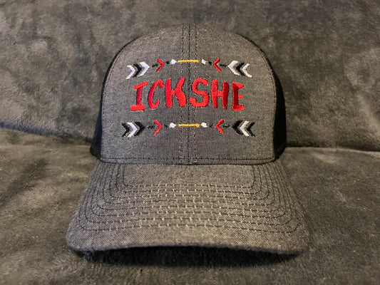 “ICKSHE” Adult Hat Velcro Strap Grey